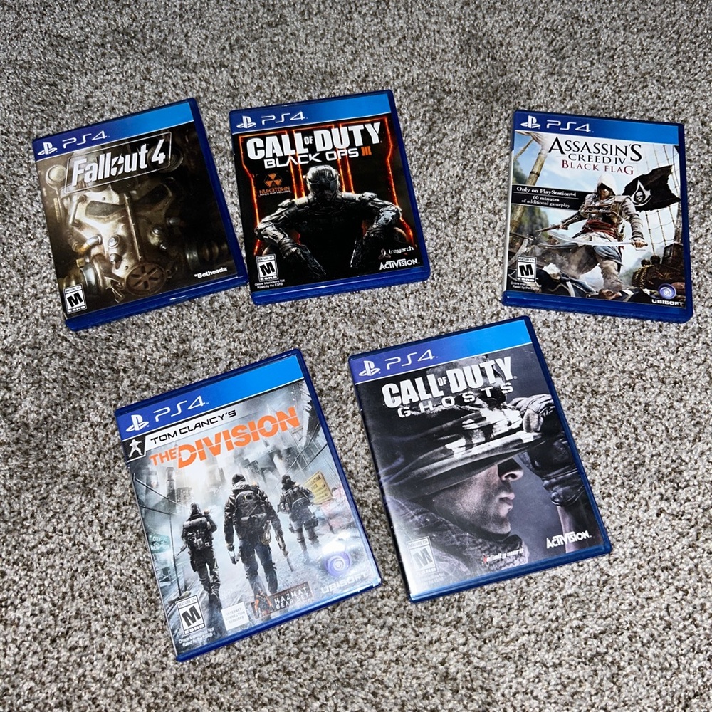 PACK OF 5 PS4 GAMES